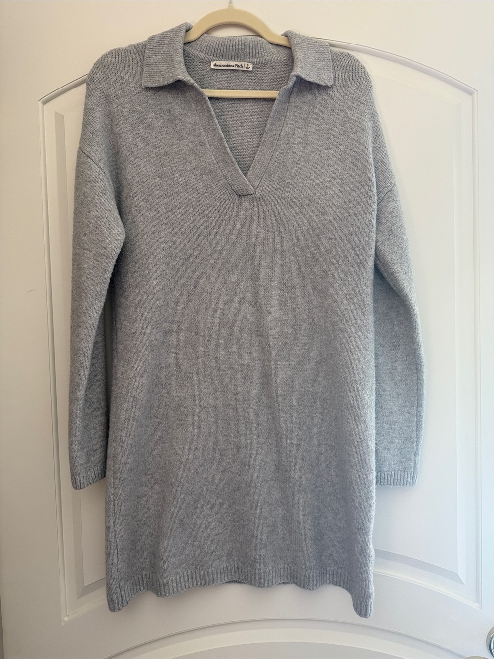 Abercrombie Collared V-Neck Women's Sweater Mini Dress